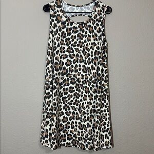 Leopard Print Sleeveless Dress